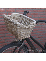 M-Wave Weidenkorb Fahrradkorb für Frontgepäckträger Fahrrad Korb groß mit  Deckel - Günstig kaufen - Preis gesenkt - NEU OVP