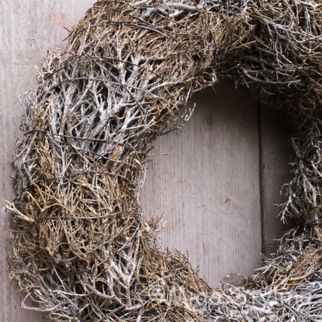 Iron Bush krans white wash