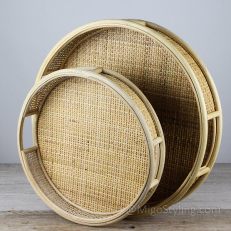 Rond dienblad met handvaten Webbing