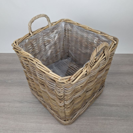 Houtmand (M) op wielen grey rotan