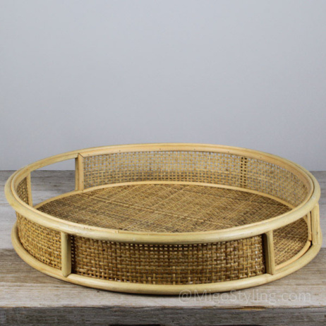 Rond dienblad met handvaten Webbing