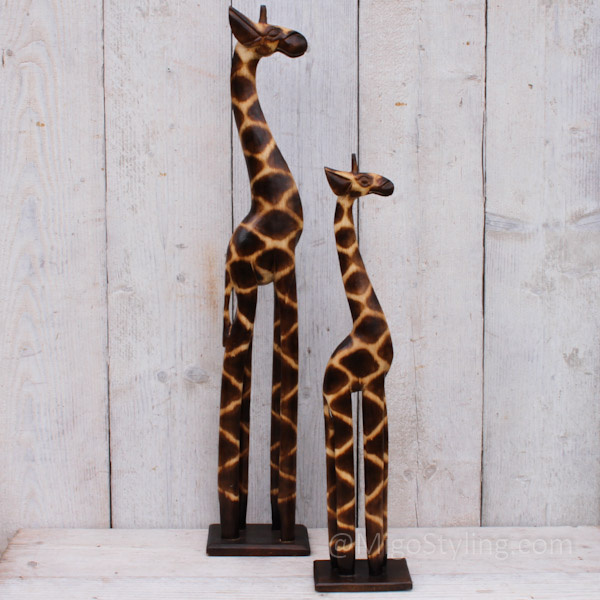 zege Rijp overschrijving Houten giraffe set van massief hout? Bestel online - MigoStyling